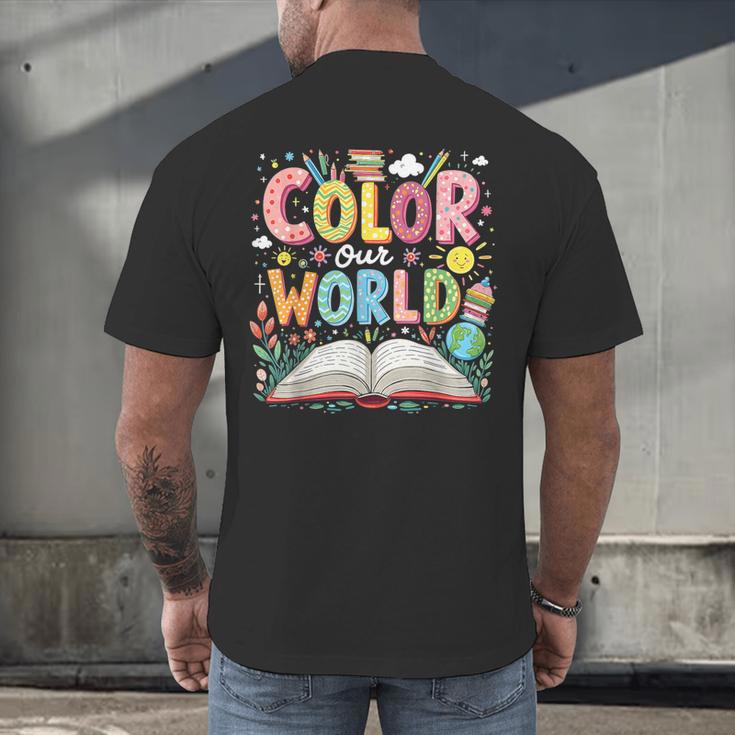 Color Our World Book Reading Program 2026 Summer Men's Back Print T-Shirt Color Our World Book Reading Program 2026 Summer Men's Back Print T-Shirt