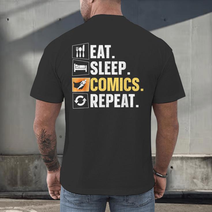 Comic Book Comic Stuff & Accessories -Adult Small Modern Letter Print Crew Collar Short Sleeve T-Shirt Men's Back Print T-Shirt