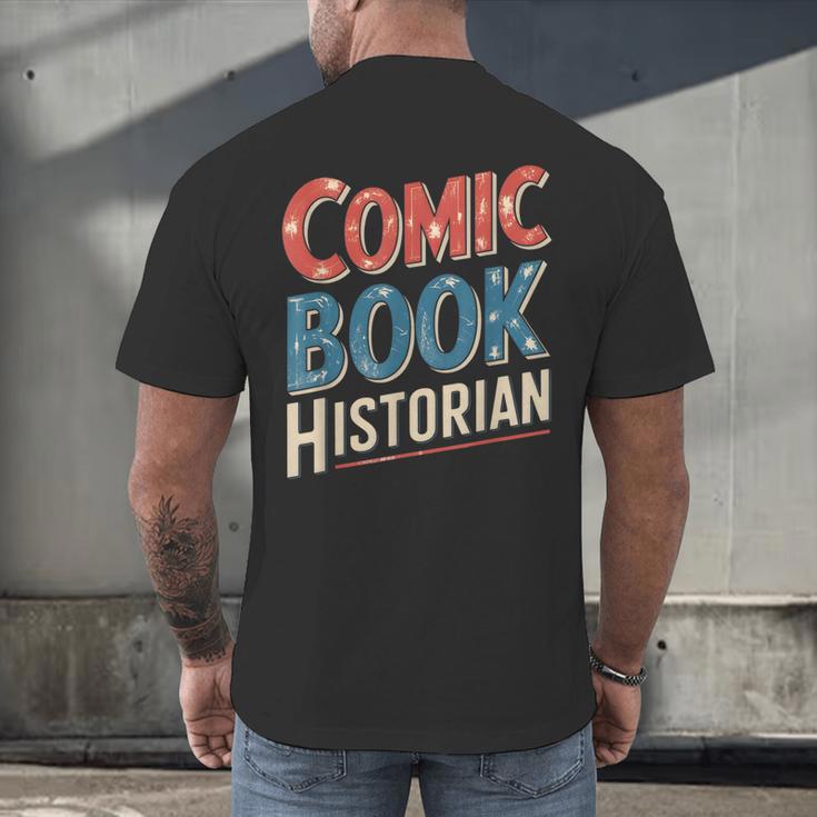 Comic Book Historian Vintage Comic Book Collector Men's Back Print T-Shirt