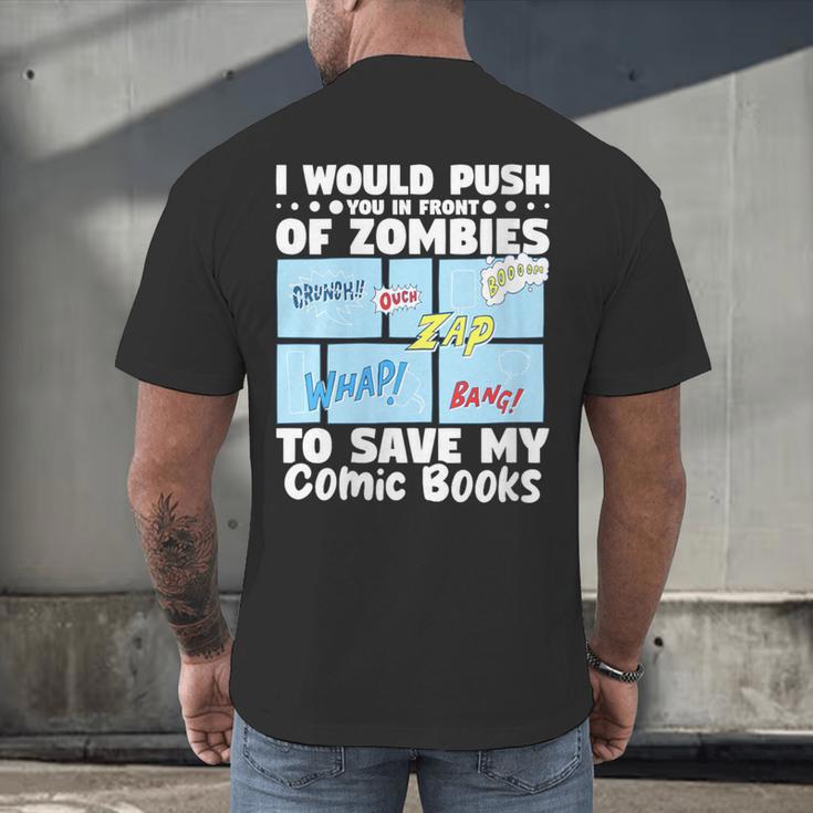 Comics Collecting Book Collector Guide Comics Lover Men's Back Print T-Shirt