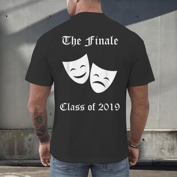 Cool Theater Graduation Tshirt Tragedy And Comedy Masks Men's Back Print T-Shirt
