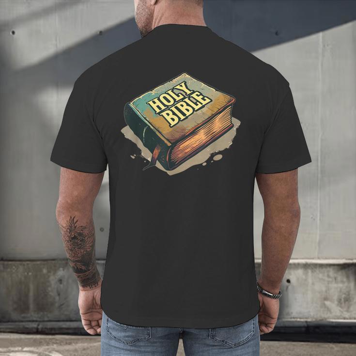 Cool Holy Bible Book Costume For Man And Woman Men's Back Print T-Shirt