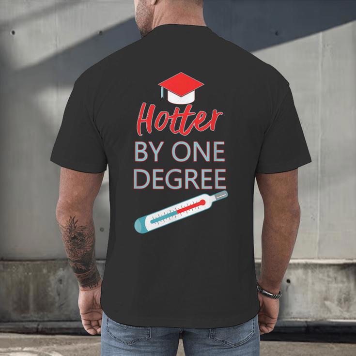 Cool Hotter By One Degree Graduation Teesadf Men's Back Print T-Shirt
