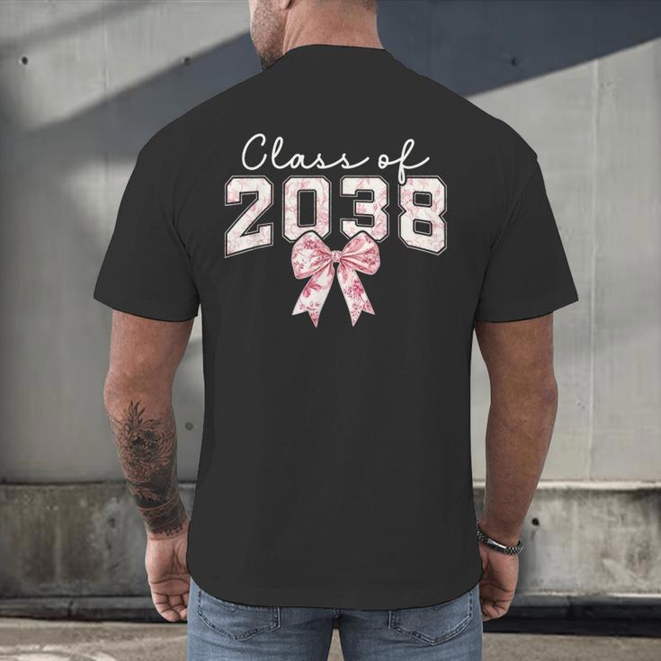 Coquette Bow Preppy Class Of 2038 Girly Girl 2038 Graduation Men's Back Print T-Shirt