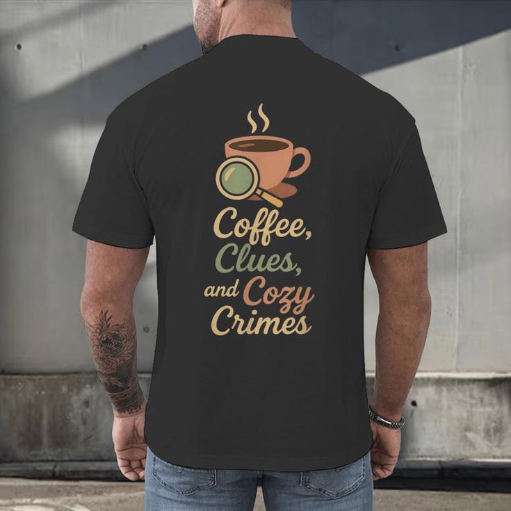 Cozy Crime Club Mystery Reader Bookish Sleuth Men's Back Print T-Shirt Cozy Crime Club Mystery Reader Bookish Sleuth Men's Back Print T-Shirt