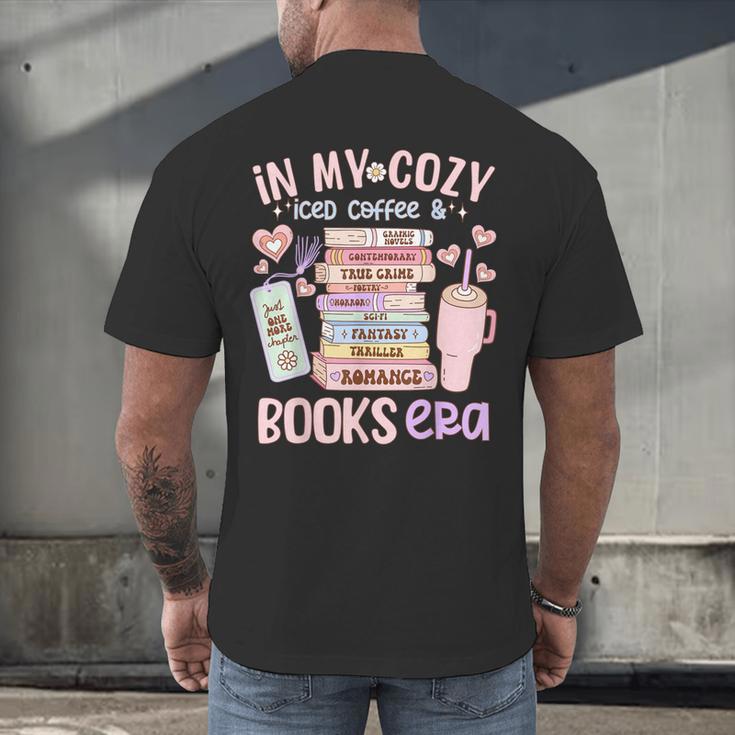 In My Cozy Iced Coffee And Books Era Men's Back Print T-Shirt