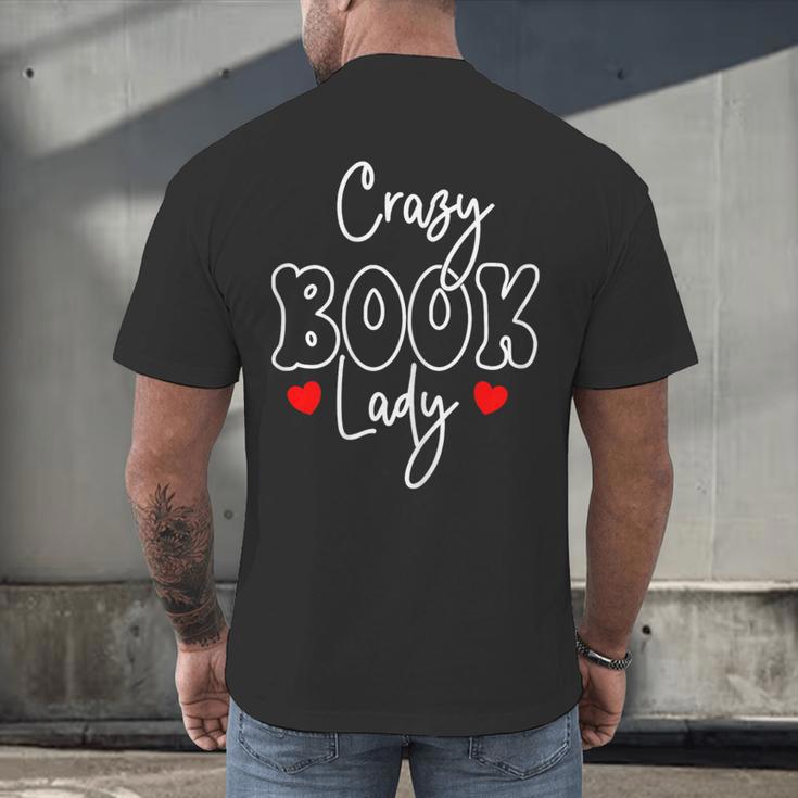 Crazy Book Lady Men's Back Print T-Shirt