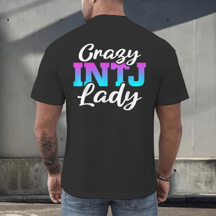 Crazy INTJ Lady Introvert Personality Men's Back Print T-Shirt