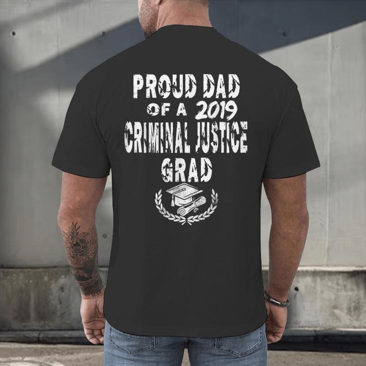 Criminal Justice Grad Proud Dad Vintage GraduationShirts Men's Back Print T-Shirt