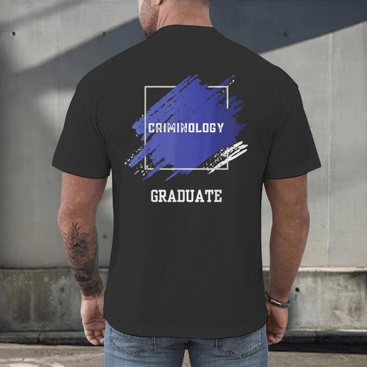 Criminology Graduation Graduated Degree University Student Men's Back Print T-Shirt
