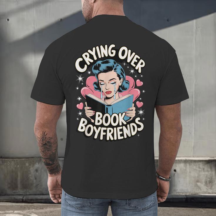 Crying Over Book Boyfriends Men's Back Print T-Shirt