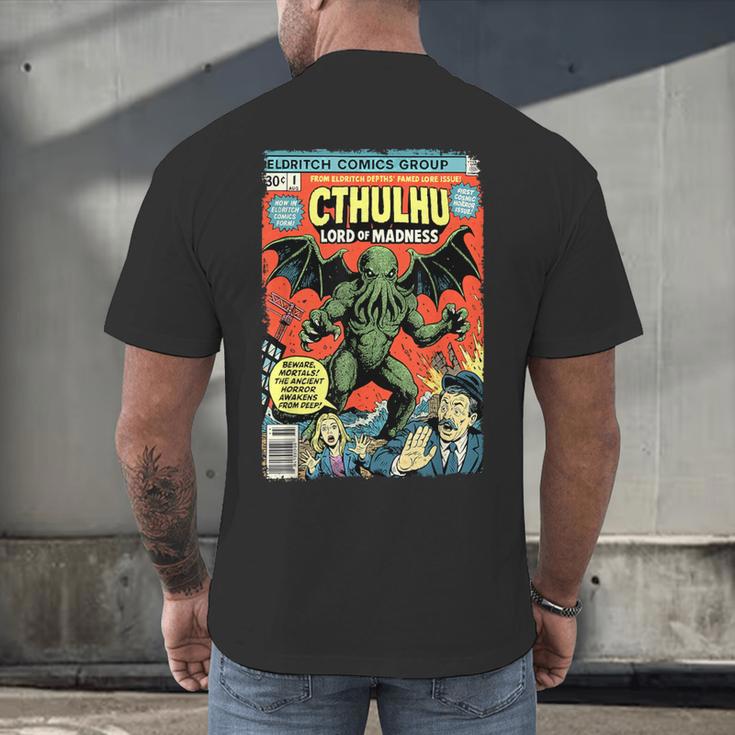 Cthulhu Lord Of Madness Vintage Comic Book Cover Men's Back Print T-Shirt