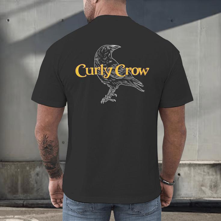 Curly Crow Art And Books Logo Men's Back Print T-Shirt