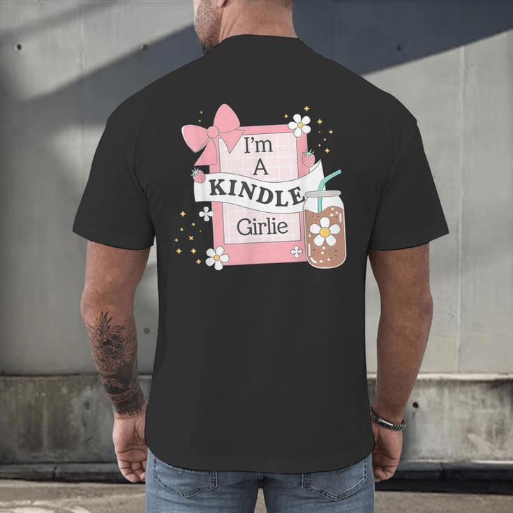 Cute Bookish Kindle Girlie Nerdy Read Book Lover Girl Women Men's Back Print T-Shirt