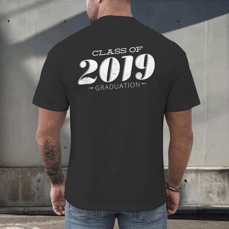 Cute Class Of 2019 Distressed Senior Graduation 2019 Men's Back Print T-Shirt