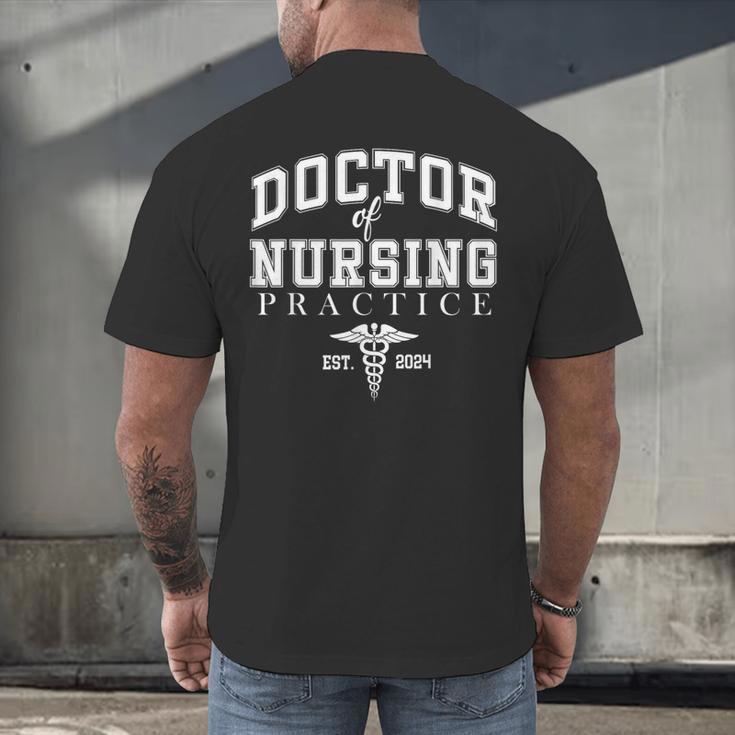 Cute DNP Nurse Live Loves Heal Graduation Appreciation Men's Back Print T-Shirt