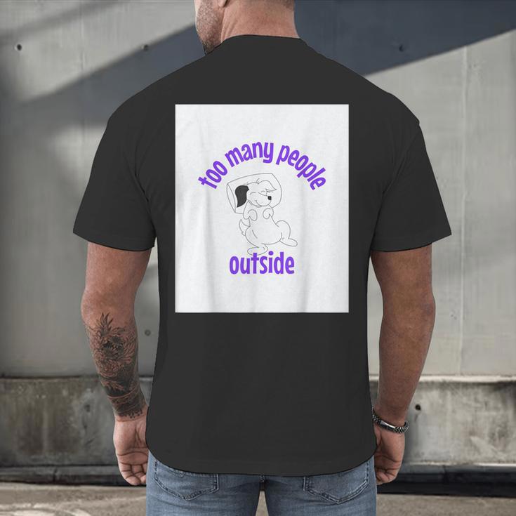 Cute Puppy With a Quote For Introverts Men's Back Print T-Shirt Cute Puppy With a Quote For Introverts Men's Back Print T-Shirt