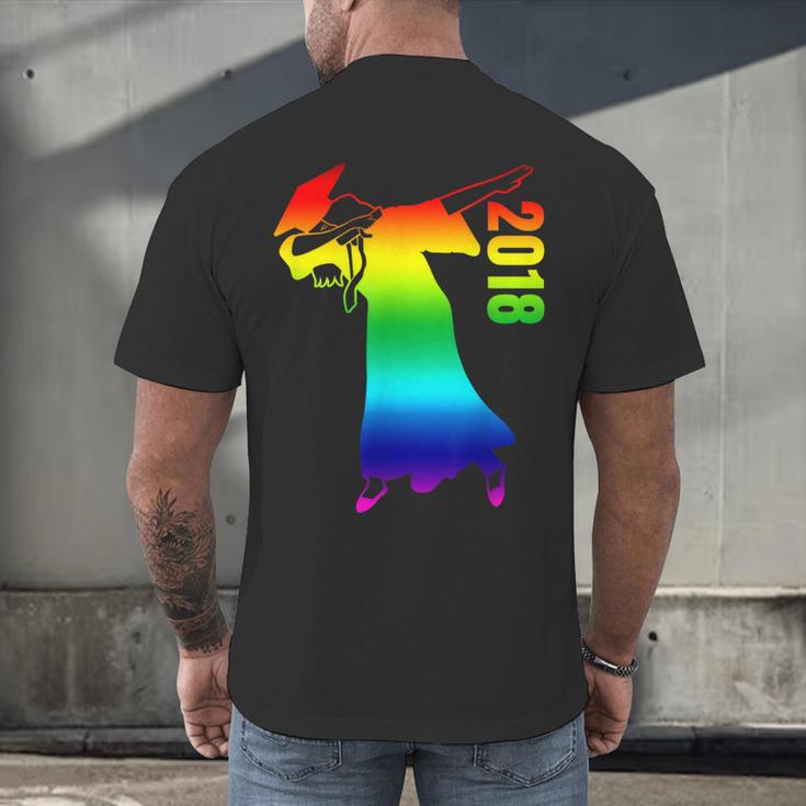 Dabbing Graduate 2018 Graduation Celebration Men's Back Print T-Shirt