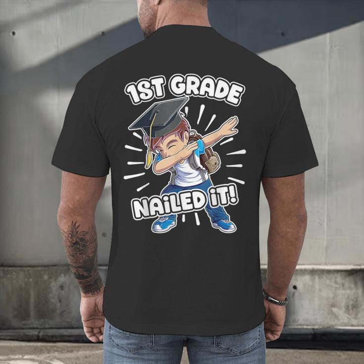 Dabbing Graduation Boy 1st Grade Class Of 2021 Nailed It Men's Back Print T-Shirt