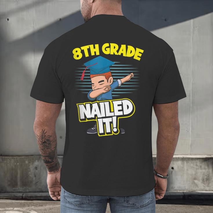 Dabbing Graduation Boy 8th Grade Class Of 2021 Men's Back Print T-Shirt