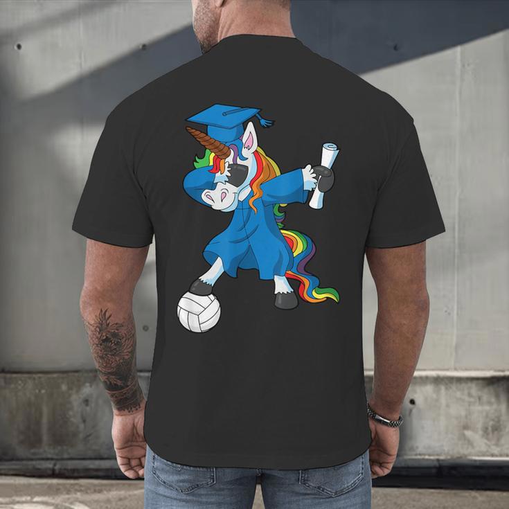 Dabbing Graduation Class 2023 Unicorn Volleyball Men's Back Print T-Shirt