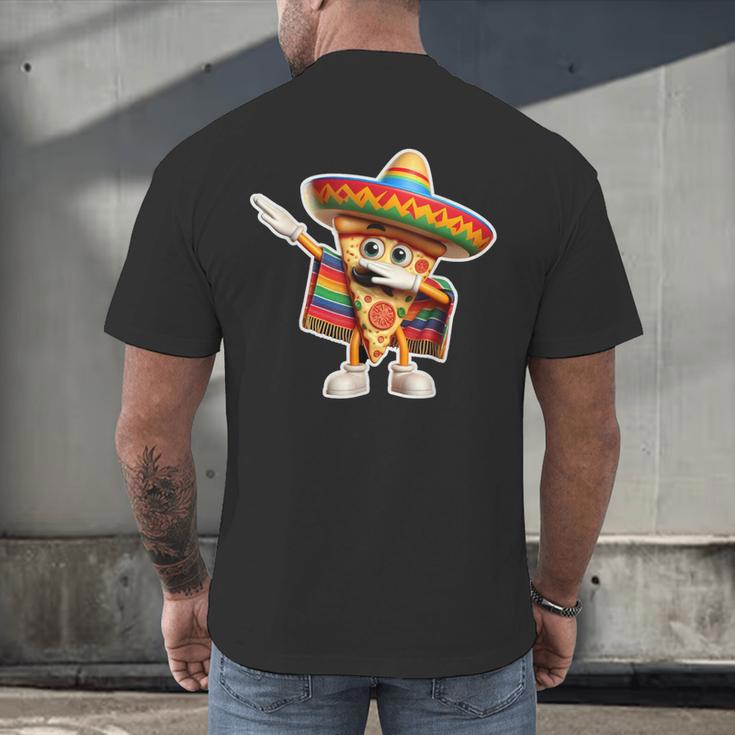 Dabbing Mexican Pizza Dance Food Lover Graduation Men's Back Print T-Shirt