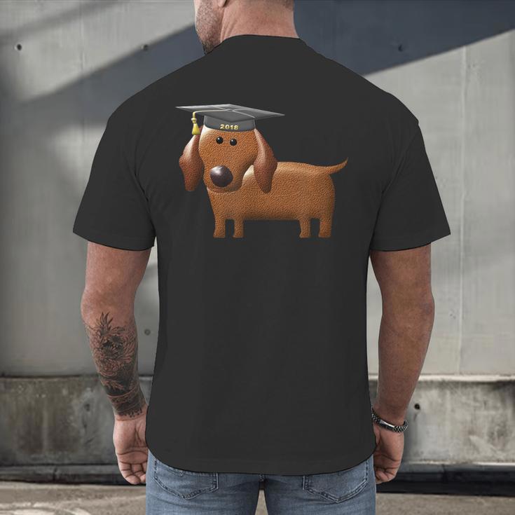 Dachshund Graduation 2018 Dog Graduation Shirt For Men Women Kids Men's Back Print T-Shirt