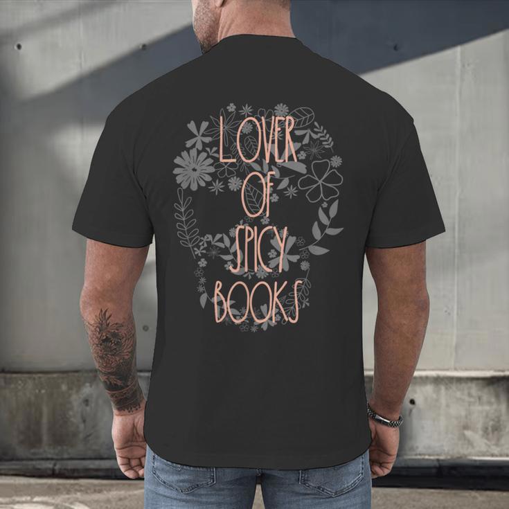Dark Romance Book Lover Women Read Spicy Books Skeleton Dibs Men's Back Print T-Shirt