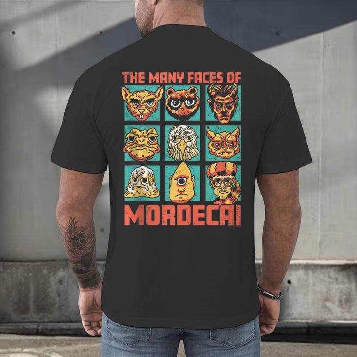 DCC Many Faces Of Mordecai Grid Gamer Series Book Men's Back Print T-Shirt