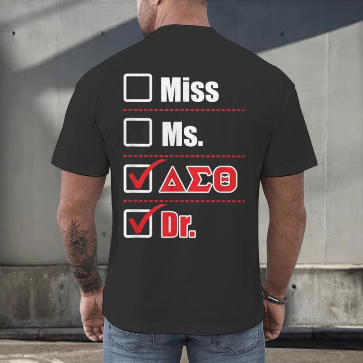 Delta Sigma Theta Sorority Delta Doctor Graduation Men's Back Print T-Shirt