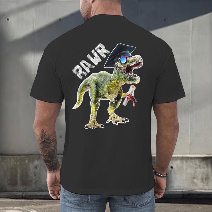 DinosaurRex Rawr Last Day Of School Graduation Shirt Men's Back Print T-Shirt