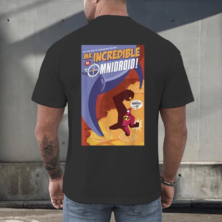 Disney Pixar The Incredibles Omnidroid Comic Book Cover Men's Back Print T-Shirt