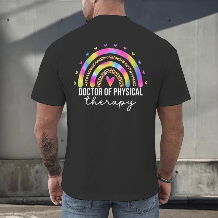 Doctor Of Physical Therapy Therapist DPT Graduation Rainbow Men's Back Print T-Shirt