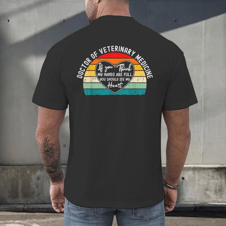 Doctor Of Veterinary Medicine DVM Graduation Appreciation Men's Back Print T-Shirt