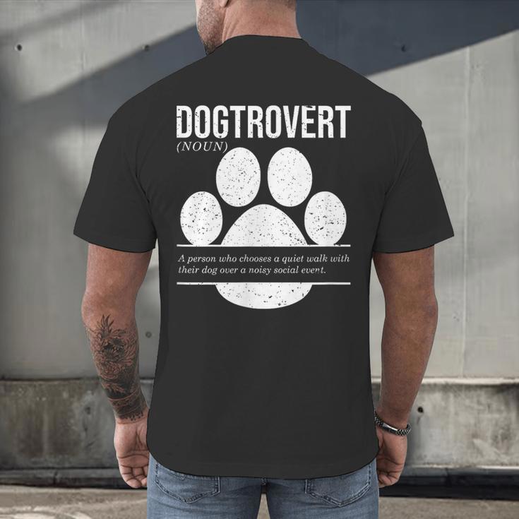 Dogtrovert Definition Introvert Dog Lover For Men Women Girls Kids Men's Back Print T-Shirt