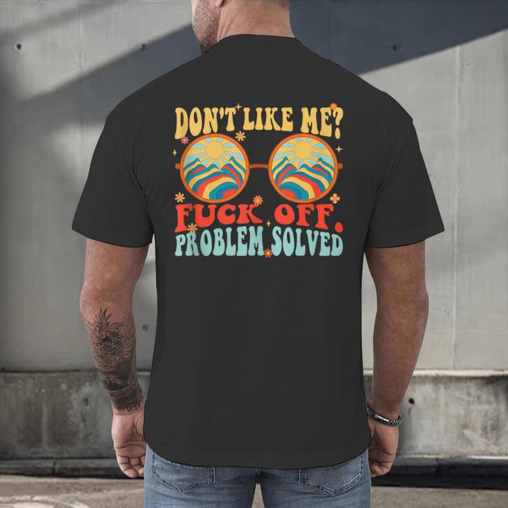 Don't Like Me Antisocial Introvert & Anti Social Men's Back Print T-Shirt