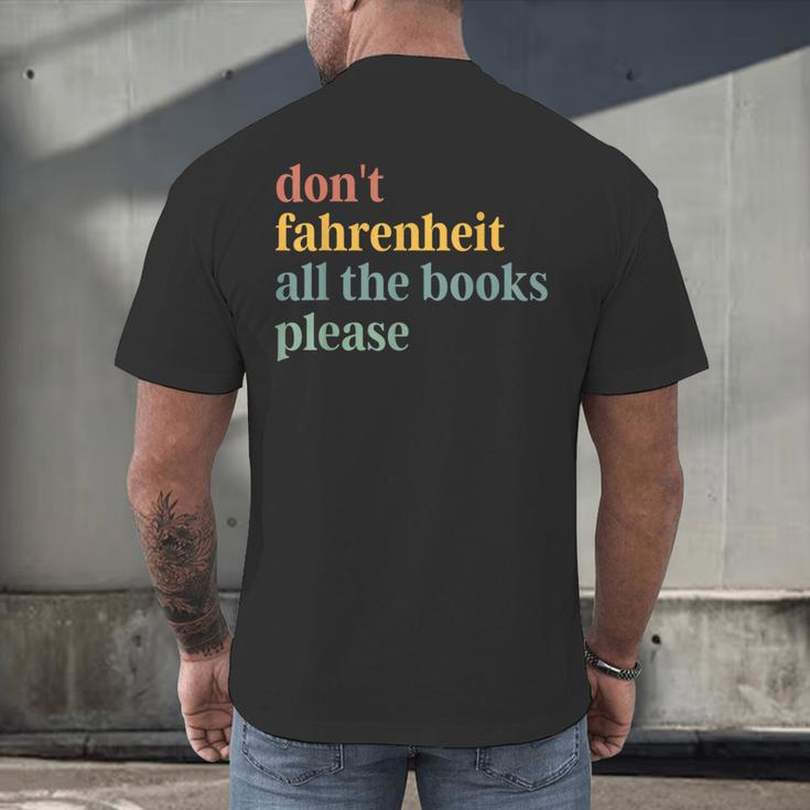 Don't Fahrenheit The Books Men's Back Print T-Shirt