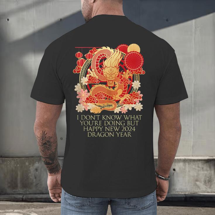 I Dont Know What Youre Doing Chinese New Year Introvert Men's Back Print T-Shirt I Dont Know What Youre Doing Chinese New Year Introvert Men's Back Print T-Shirt