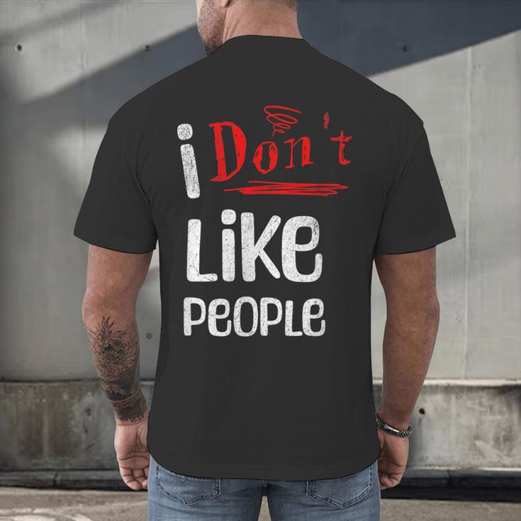 I Don't Like People Introvert Small Men's Back Print T-Shirt I Don't Like People Introvert Small Men's Back Print T-Shirt