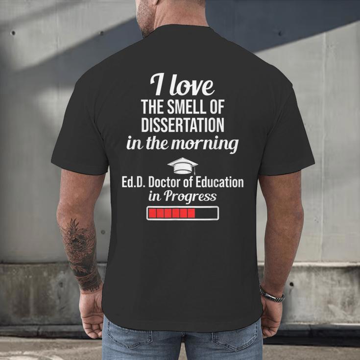 EdD Doctor Of Education Dissertation Doctorate Graduation Men's Back Print T-Shirt