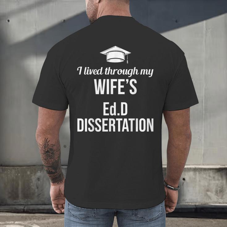EDD Doctor Of Education EdD Wife Doctorate Graduation Men's Back Print T-Shirt