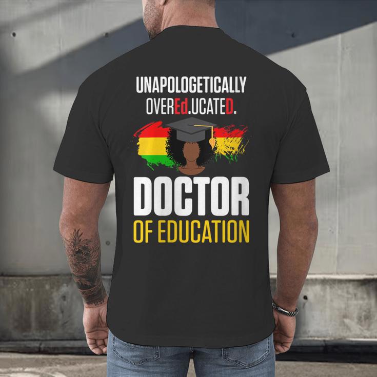 EdD Doctor Of Education Educated Doctorate Graduation Men's Back Print T-Shirt