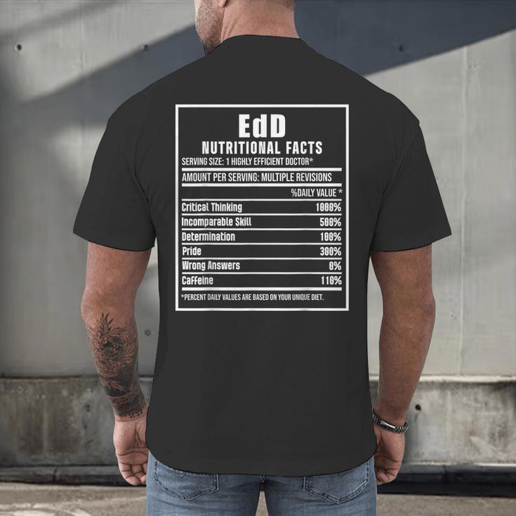 EdD Doctor Of Education Nutrition Doctorate Graduation Men's Back Print T-Shirt