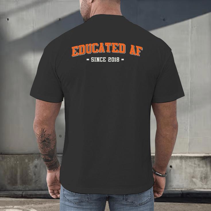 Educated AF 2018 Graduation Men's Back Print T-Shirt