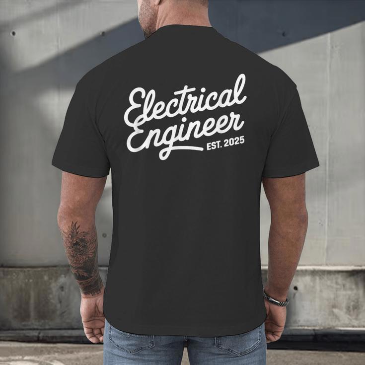 Electrical Engineer Graduation 2025 Engineering Graduate Men's Back Print T-Shirt