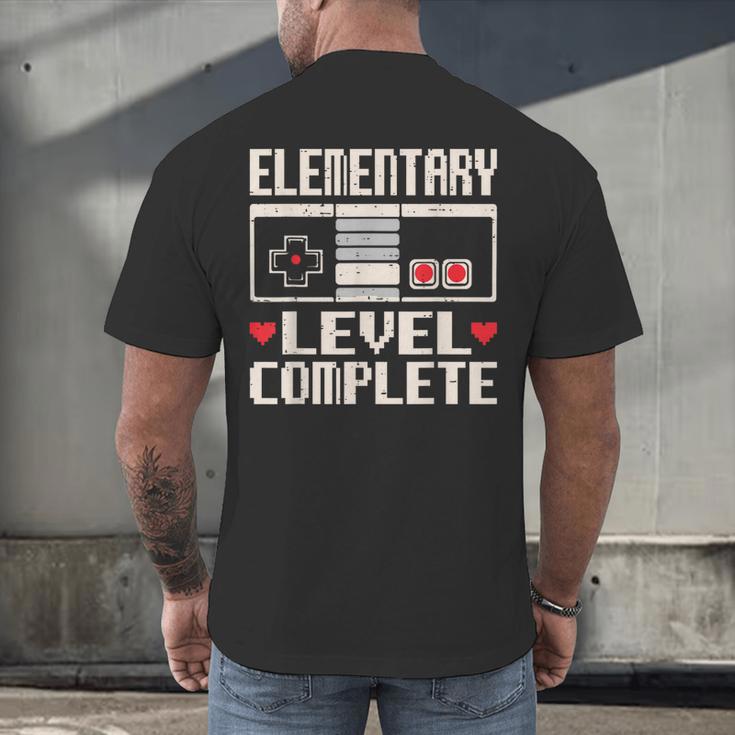 Elementary Level Complete Gamer Class Of 2025 Graduation Men's Back Print T-Shirt