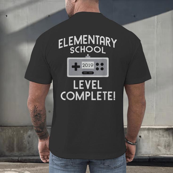 Elementary School Graduation Level Complete Gamer Men's Back Print T-Shirt