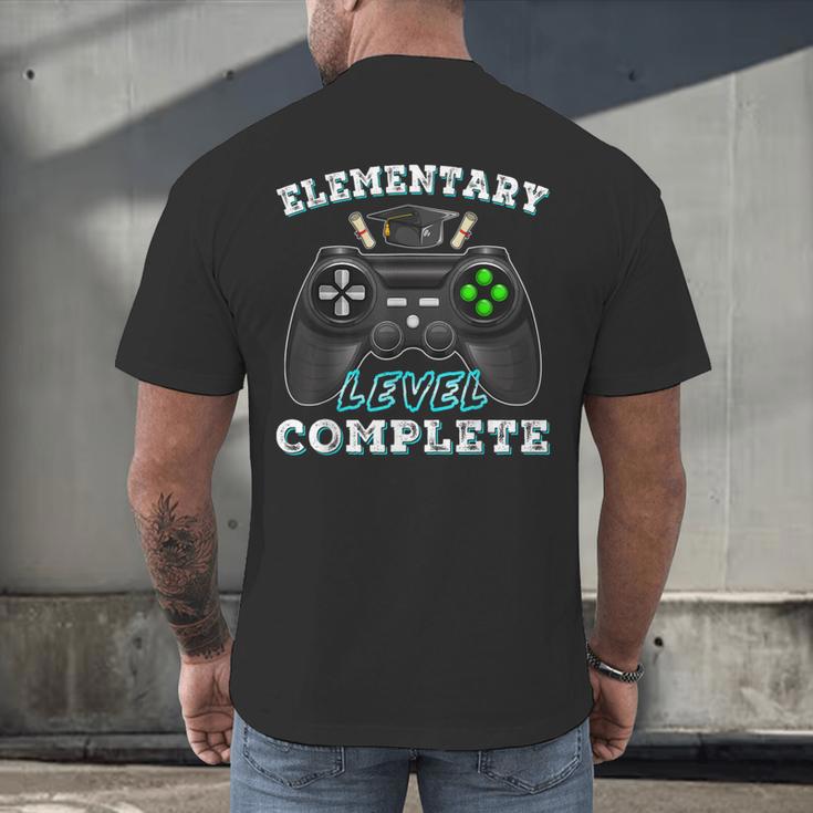 Elementary School Level Complete Gamer Graduation Men's Back Print T-Shirt