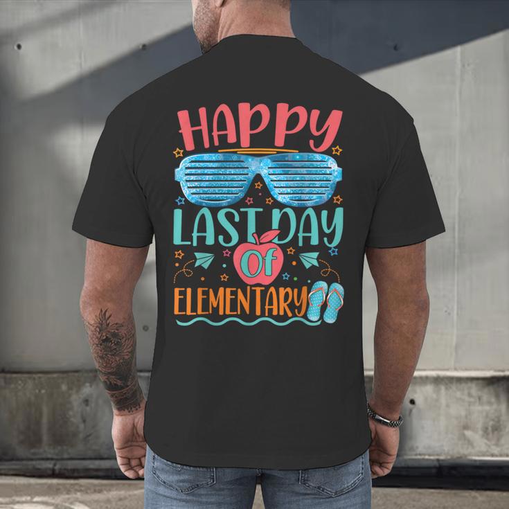 Elementary Teacher Student Graduation Last Day School Men's Back Print T-Shirt
