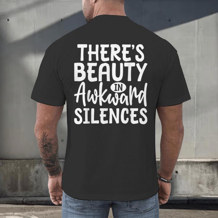 Embracing Awkward Silences Introvert Humor Antisocial Men's Back Print T-Shirt Embracing Awkward Silences Introvert Humor Antisocial Men's Back Print T-Shirt